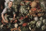 Museum national market woman with fruits, Gemuse and Geflugel Joachim Beuckelaer